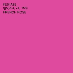 #E04A9E - French Rose Color Image