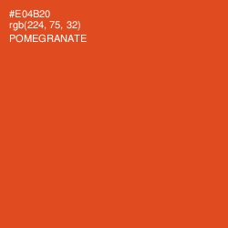 #E04B20 - Pomegranate Color Image