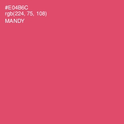 #E04B6C - Mandy Color Image