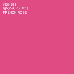 #E04B83 - French Rose Color Image