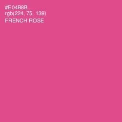 #E04B8B - French Rose Color Image