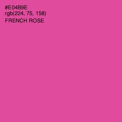 #E04B9E - French Rose Color Image