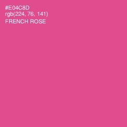 #E04C8D - French Rose Color Image