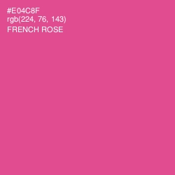 #E04C8F - French Rose Color Image