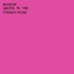 #E04C9F - French Rose Color Image