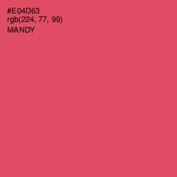 #E04D63 - Mandy Color Image