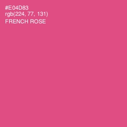 #E04D83 - French Rose Color Image
