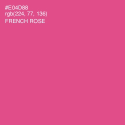 #E04D88 - French Rose Color Image