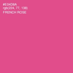 #E04D8A - French Rose Color Image