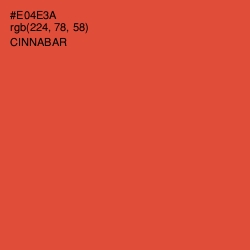 #E04E3A - Cinnabar Color Image