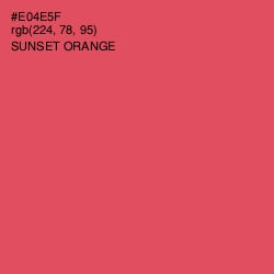 #E04E5F - Sunset Orange Color Image