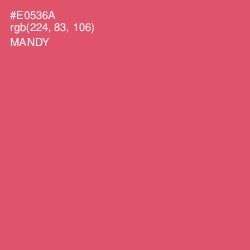 #E0536A - Mandy Color Image