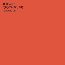 #E0553D - Cinnabar Color Image