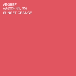 #E0555F - Sunset Orange Color Image