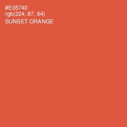 #E05740 - Sunset Orange Color Image