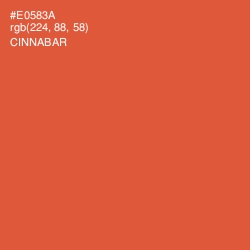 #E0583A - Cinnabar Color Image