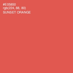 #E05850 - Sunset Orange Color Image