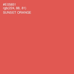 #E05851 - Sunset Orange Color Image