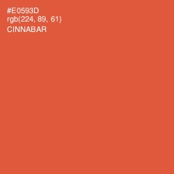 #E0593D - Cinnabar Color Image