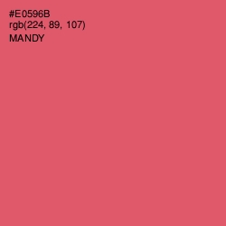 #E0596B - Mandy Color Image