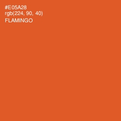 #E05A28 - Flamingo Color Image