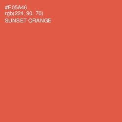 #E05A46 - Sunset Orange Color Image