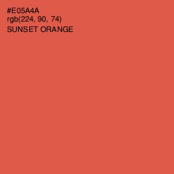 #E05A4A - Sunset Orange Color Image