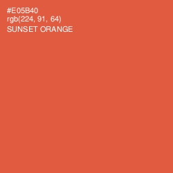 #E05B40 - Sunset Orange Color Image