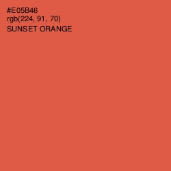 #E05B46 - Sunset Orange Color Image