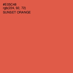 #E05C48 - Sunset Orange Color Image