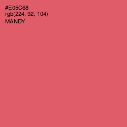 #E05C68 - Mandy Color Image