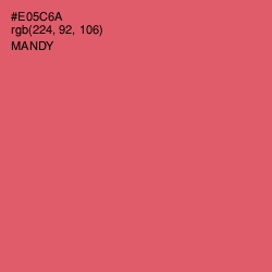 #E05C6A - Mandy Color Image