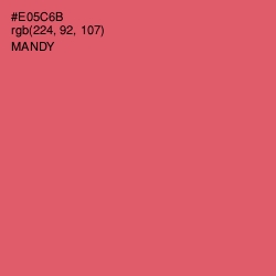 #E05C6B - Mandy Color Image