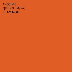 #E05D25 - Flamingo Color Image