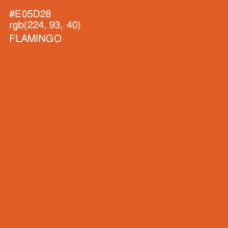 #E05D28 - Flamingo Color Image