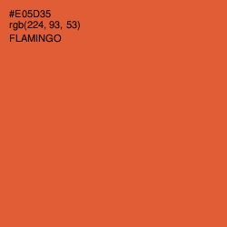 #E05D35 - Flamingo Color Image