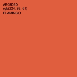 #E05D3D - Flamingo Color Image