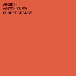 #E05D41 - Sunset Orange Color Image