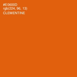 #E0600D - Clementine Color Image