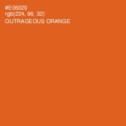 #E06020 - Outrageous Orange Color Image