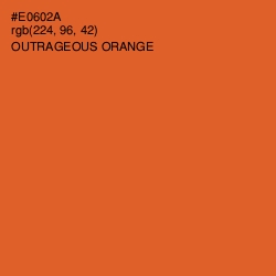 #E0602A - Outrageous Orange Color Image