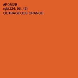 #E0602B - Outrageous Orange Color Image