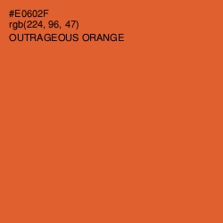 #E0602F - Outrageous Orange Color Image