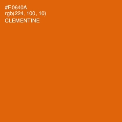 #E0640A - Clementine Color Image