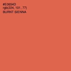#E0654D - Burnt Sienna Color Image