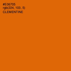 #E06705 - Clementine Color Image