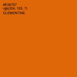 #E06707 - Clementine Color Image