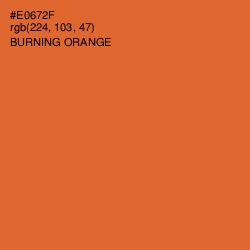 #E0672F - Burning Orange Color Image