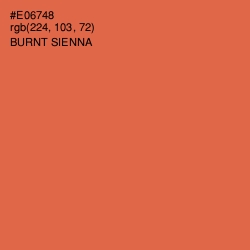 #E06748 - Burnt Sienna Color Image