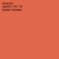 #E06749 - Burnt Sienna Color Image
